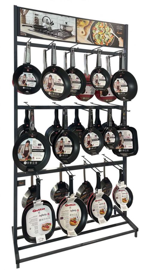 Mostrador De Metal 1200x2100cm Com 28 Ga — referência EXPMET6