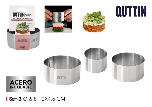 96 Conjunto De 3 Pratos De Aço Inoxid — vista 1