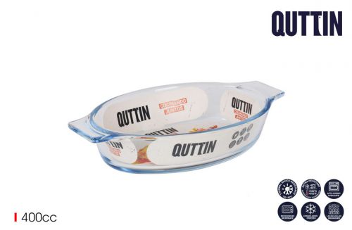 Prato De Vidro Oval 20x11.5cm 400cc Quttin