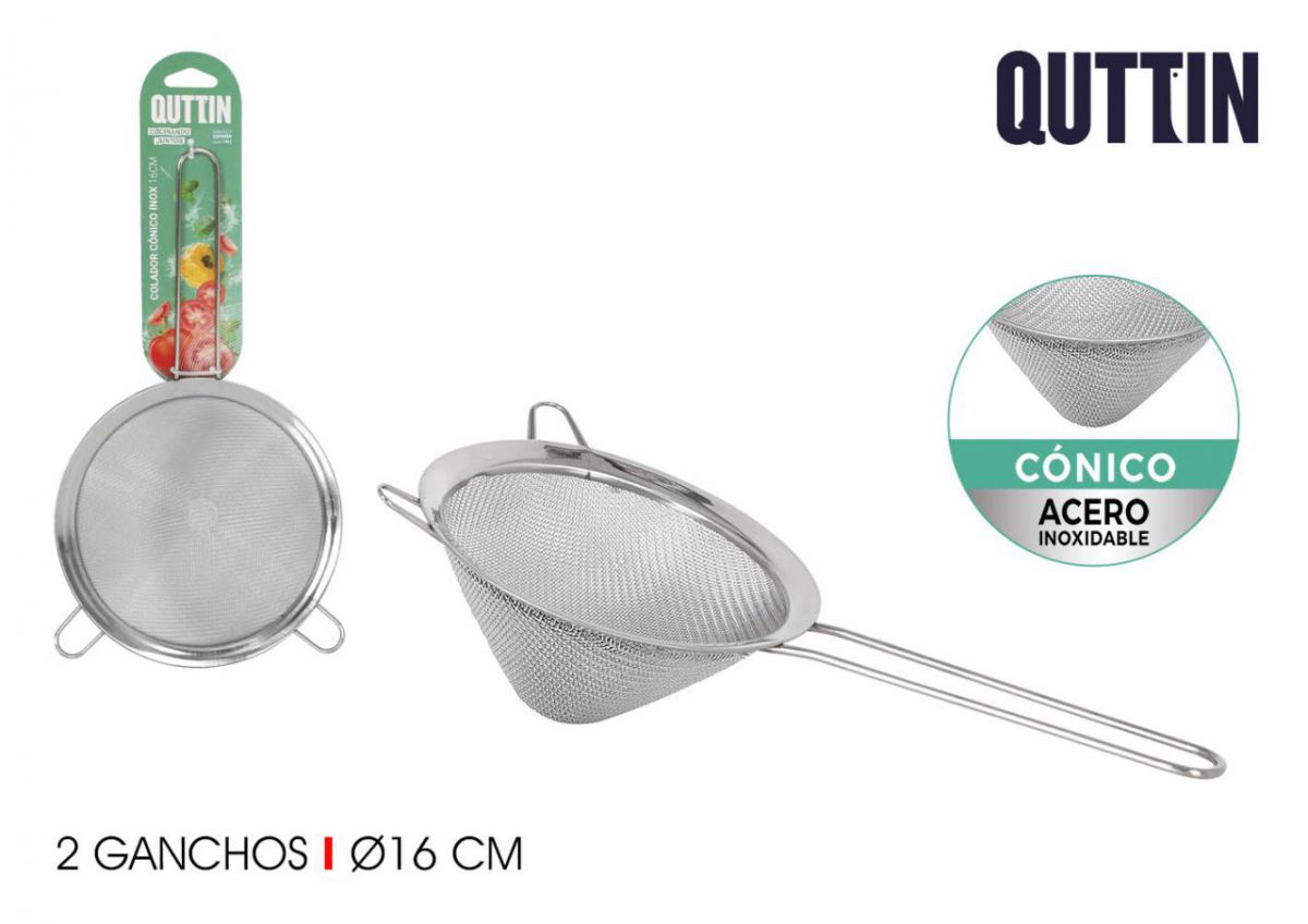 Coador Metal Ace.inox.16cm Quttin — referência BQ01015673021