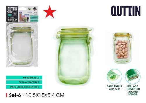 20  144 Sacos De Comida Reutilizável Qutt — referência BQ03030572662
