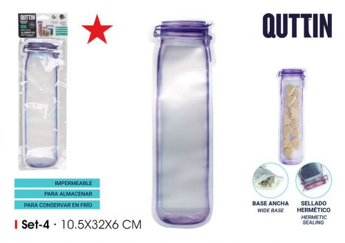 20  144 Sacos De Comida Reutilizável Qutt — referência BQ03030572665