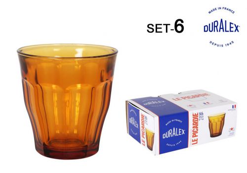 Set 6 Copos 25cl Ambar Picardie — referência A16-1027DBS