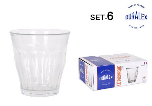 Set 6 Copos Transp. 22cl Picardie — referência T16-1026ABS
