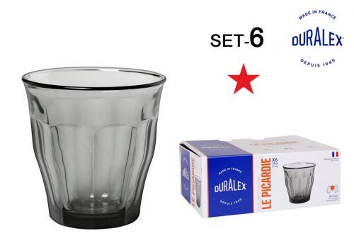 Set 6 Copo Cinzento Grigio 25cl Picardi — referência CD1-1027HBC
