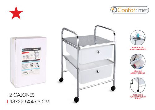 Y Carrinho 2 Prateleiras Meta Confort — referência BY01011073270