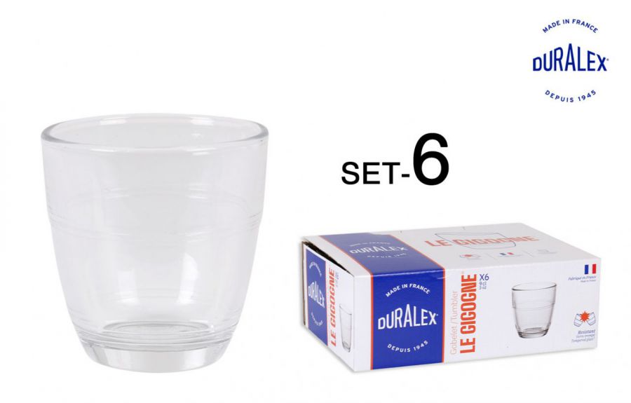 Set 6 Copos Transp 90cc Gigogne — referência T11-1015ACS