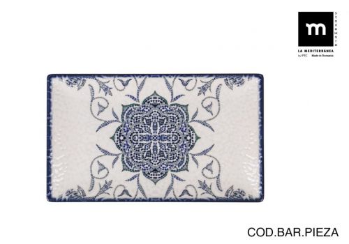 Fonte Rectangular 25x15cm Rosetta Elite Lustroso — vista 1