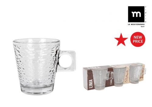 > Set 3 Xicara De Caffe 8 Cl Lima Abstrac — referência 829300113