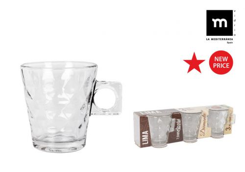 Set 3 Xicara De Caffe 8 Cl Lima Diamante — referência 829300115