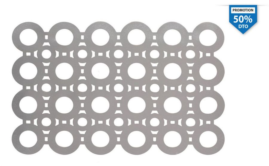 50 Individual Pvc Prata 45x30cm — referência B901084