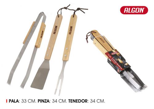 Set3 Ferramentas Churrasco Algon — referência BY01012373703