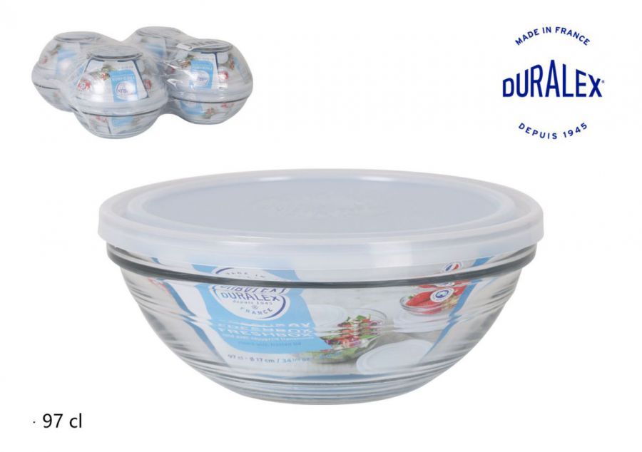 Marmita Redonda 97cl/17x7cm Tampa Transp. Fr.bx — referência TR-2026AF