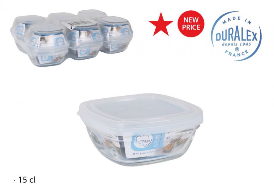 Y Fiambrera Cuadr. 15cl/9x4cm Tapa Transp Fr.bx — referência TR-2031AF