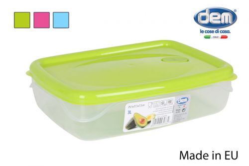 Hermética 3l Rect Recipiente De Microond