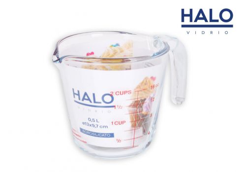 R26 Jarra Medidora De Vidro De 500 Cc Halo