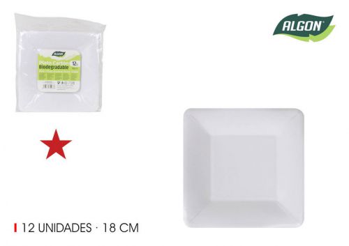 Set12 Placa Quadrada De Cart+o 18cm Algon — referência BA01054075037