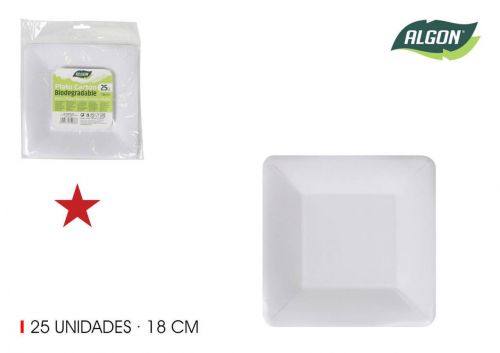 Set25 Placa Quadrada De Cart+o 18cm Algon — referência BA01054075038