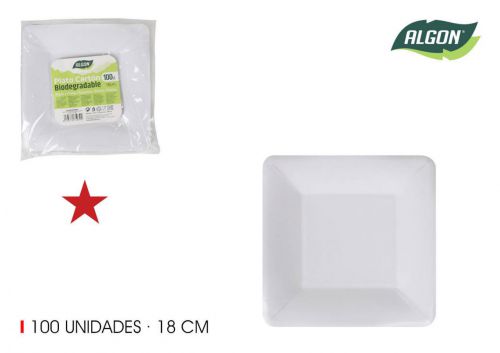 Set100 Placa Quadrada De Cart+o 18cm Al — vista 1