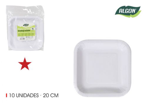 Set10 Placa Quadrada De Cart+o 20cm Algon