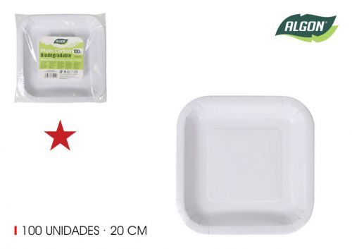 Set100 Placa Quadrada De Cart+o 20cm Al