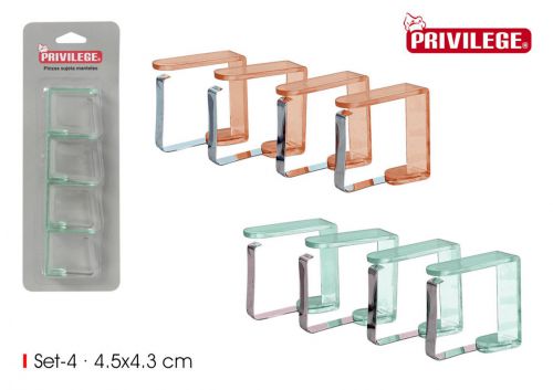 Set 4 Bracadeira Mesa Clip Wooow