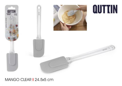 Espatula Silicone Cabo Transparente Quttin