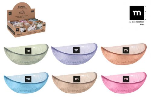 Tigela Vidro Snacks Cores 125 X 5 Cm