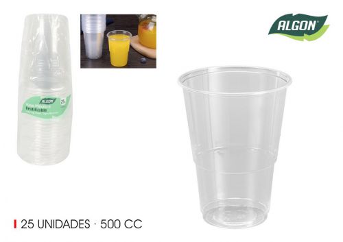 Set Copos Transparentes Algon