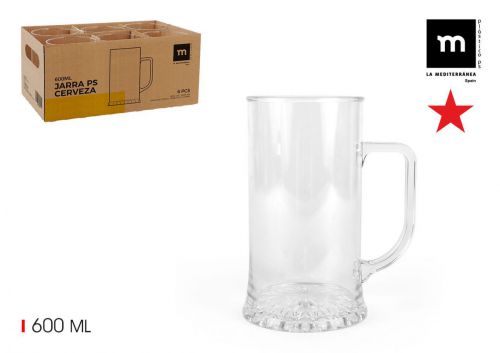 Jarra De Cerveja 600ml Ps La Mediterranea