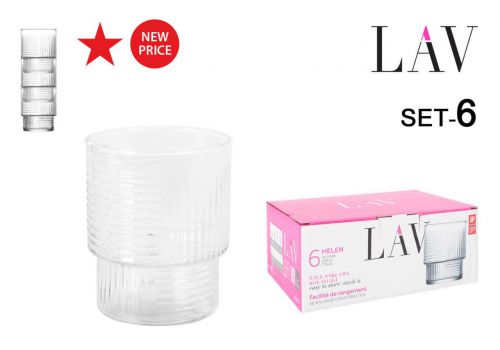 Y Hln346f Set 6 Vasos 230cc Helen