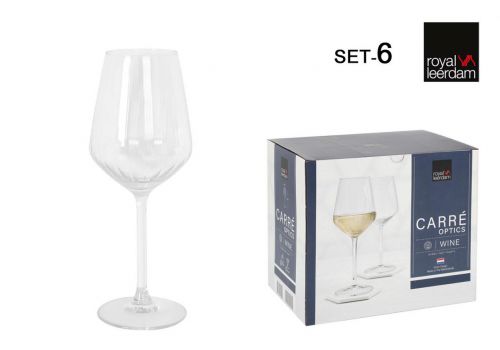 Conjunto De 6 Taças De Vinho 385cl Carre Optics