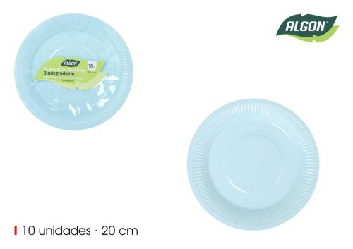 Set10 Placa De Cartao Azul Baby 20cm Algon