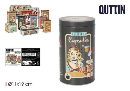 Capsulas De Cafe Em Frasco Metalico Quttin