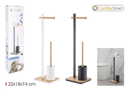 Suporte Para Rolos De Papel Higienico Com Pinceis