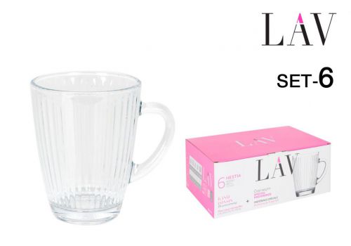 Conjunto De 6 Canecas De 400 Ml Com Alça Hestia