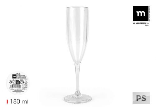 Taça De Champanhe 180ml Ps La Mediterranea