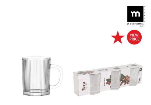 Conjunto De 3 Canecas De 90ml Tera
