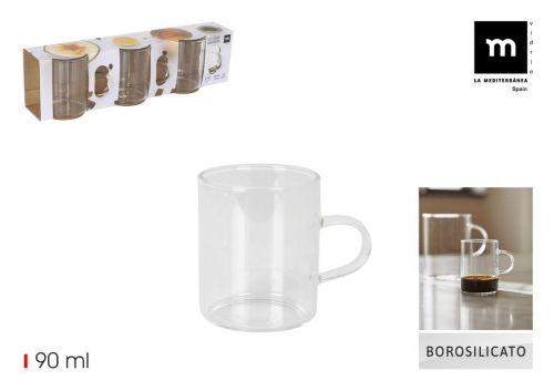 Set3 Copos De Borosilicato La Mediterranea