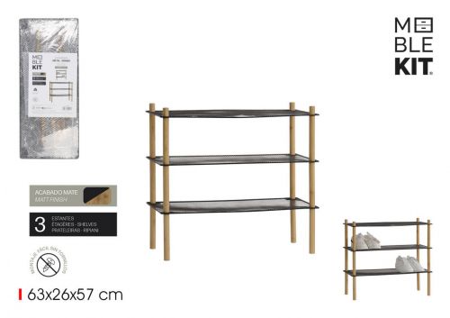 Estanteria Metalbambu Moblekit
