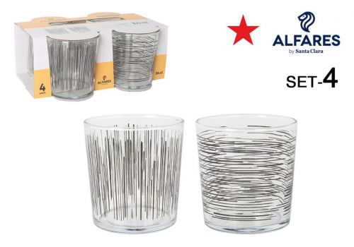 Yaebdg386ub2101set 4 Vasos Pinta 340cc Ischia