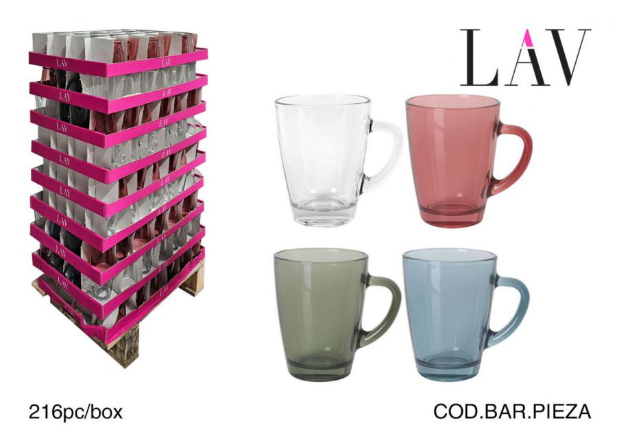 Veg422pf.tp1 1/4pal Vaso 30cl Vega Surt.216pc