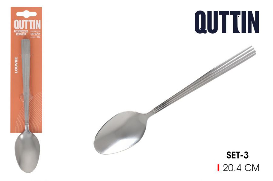 96jogo 3 Colheres De Sopa 2mm Louvre