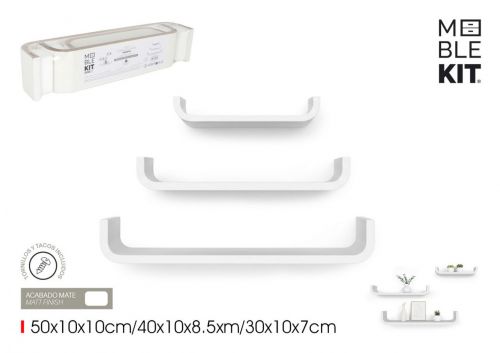 Set3 Prateleiras Flutuantes Moblekit