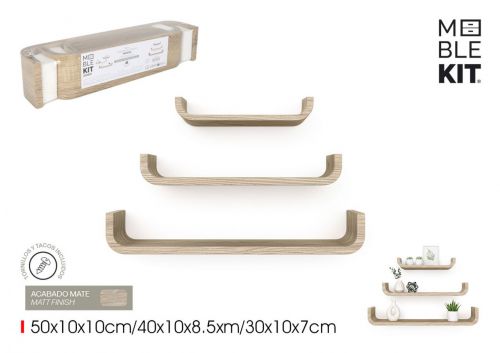 Set3 Prateleiras Flutuantes Moblekit
