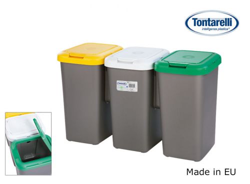 Recycle Bin Set3 Poeira 77x32x47.5 Cm
