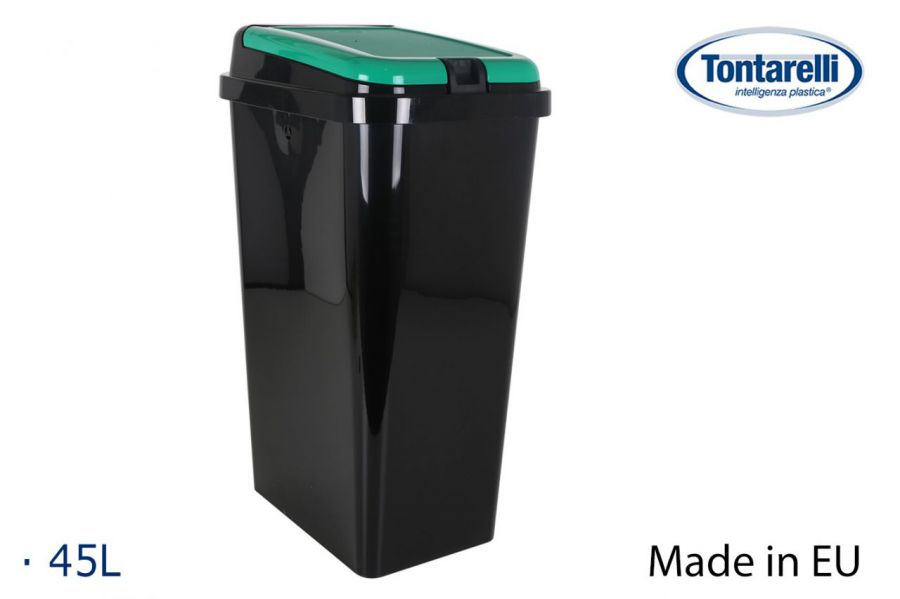 Balde Garbage Rectangular Bido 45l Neg