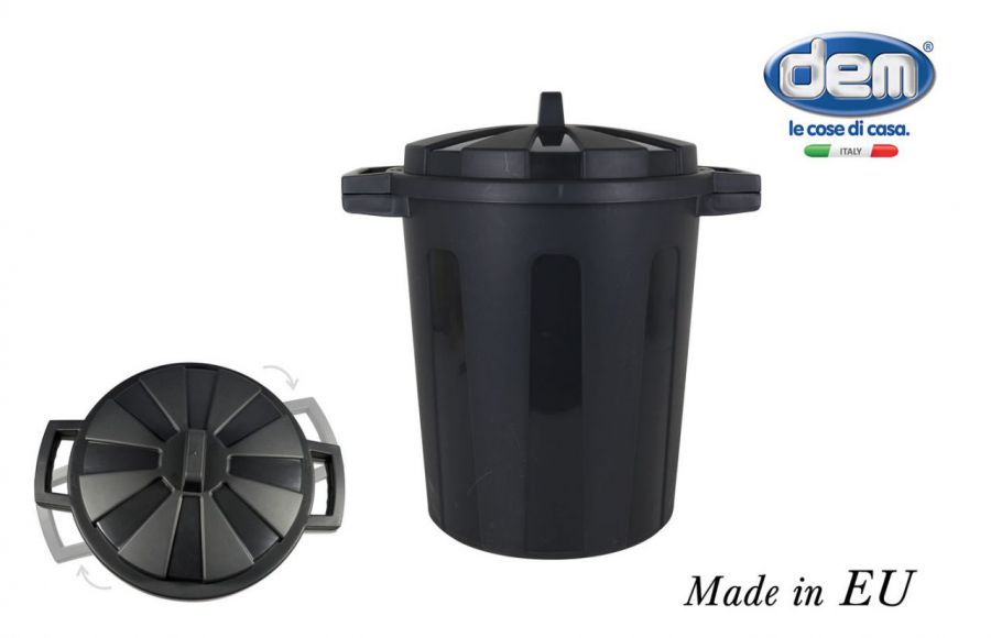 Caixote Do Lixo Com Tampa 50 L. Preto
