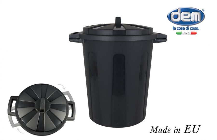 Caixote Do Lixo Com Tampa 100 L. Preto